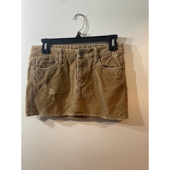 American Eagle Outfitters Dresses & Skirts - Y2K American Eagle corduroy tan miniskirt size 0